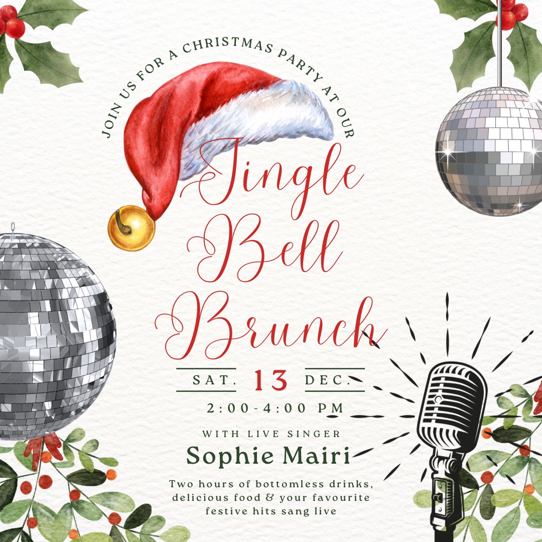 Red Watercolor Christmas Party Invitation (Facebook Post (Square))